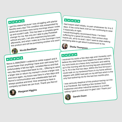 Reviews of a product with user ratings and comments on a light gray background